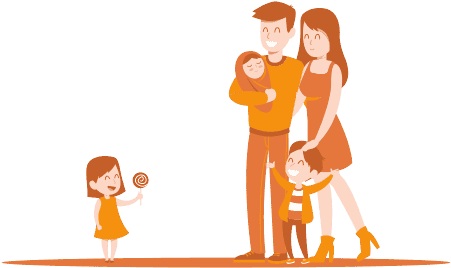 A Happy Family Is The Greatest Gift Of Almighty - Illustration (496x271), Png Download