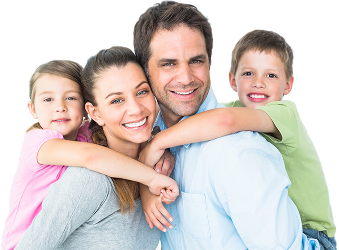 Happy Young Family - Dentist Happy Family (679x500), Png Download
