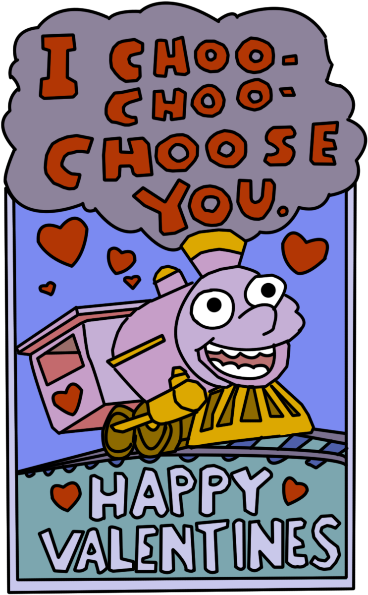I Choo Choo Choose You Card By Mrockz - Simpson Valentine's Day Card (800x1224), Png Download