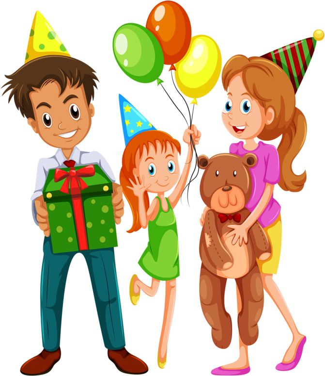 Png Scrapbook Cliparthappy - Dibujo De Familia De Cumpleaños (714x800), Png Download
