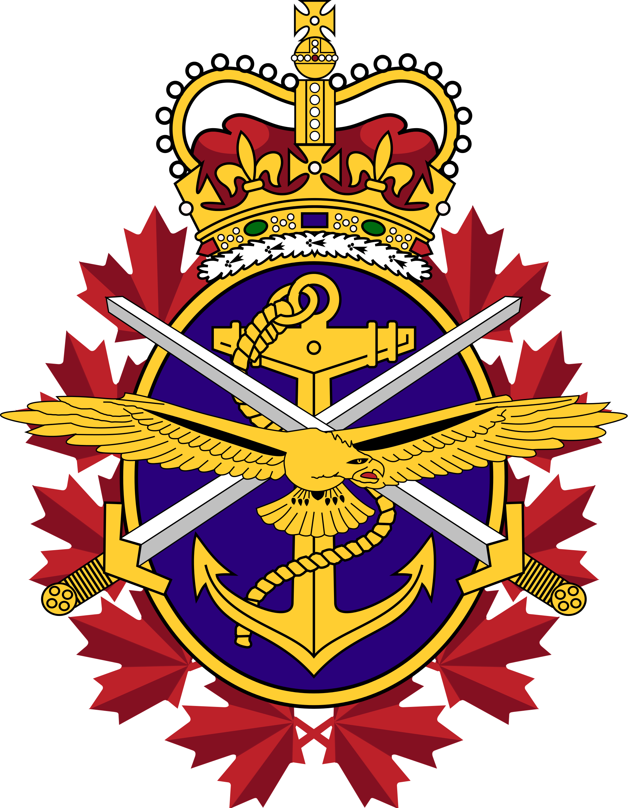 C Mclean Students Support Canadian Forces With Christmas - Canadian Armed Forces Logo (2000x2566), Png Download