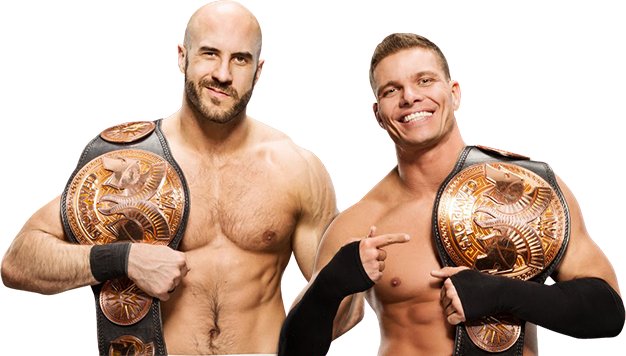 Cesaro Kidd 1 - Cesaro And Tyson Kidd Tag Team Champions (626x356), Png Download