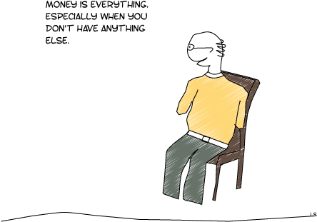 Money Is Everything, Cartoon About Family - Standing (528x419), Png Download