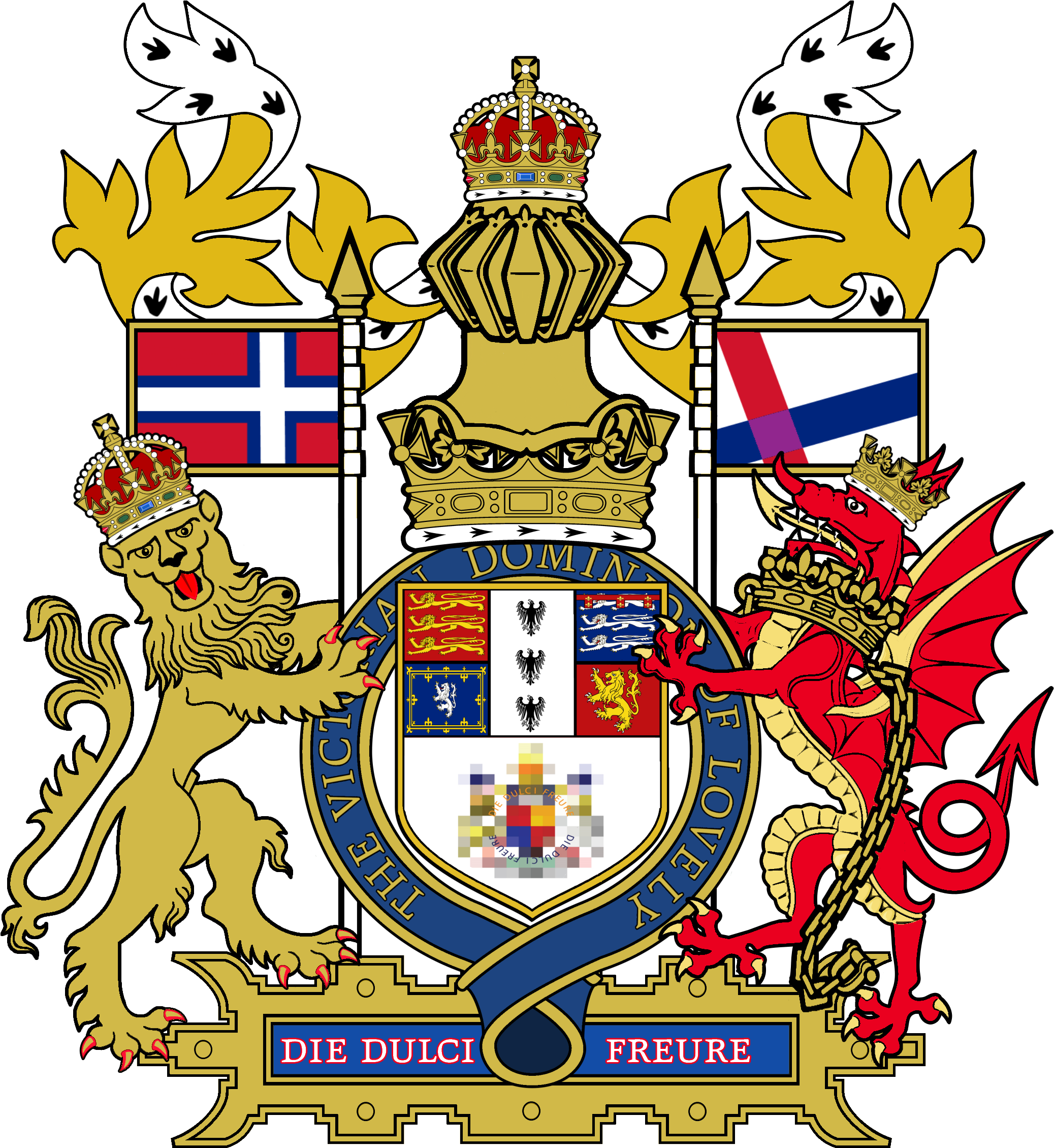 Royal Coat Of Arms As Used In Lovely - Royal Coat Of Arms Template (2089x2271), Png Download