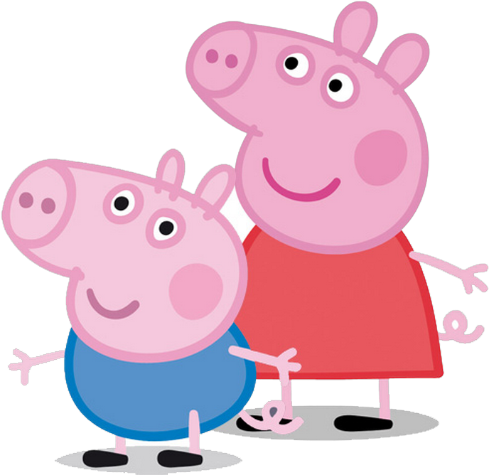 Marcos Gratis Para Fotografías - Peppa Pig Mini Figurine Set (700x700), Png Download
