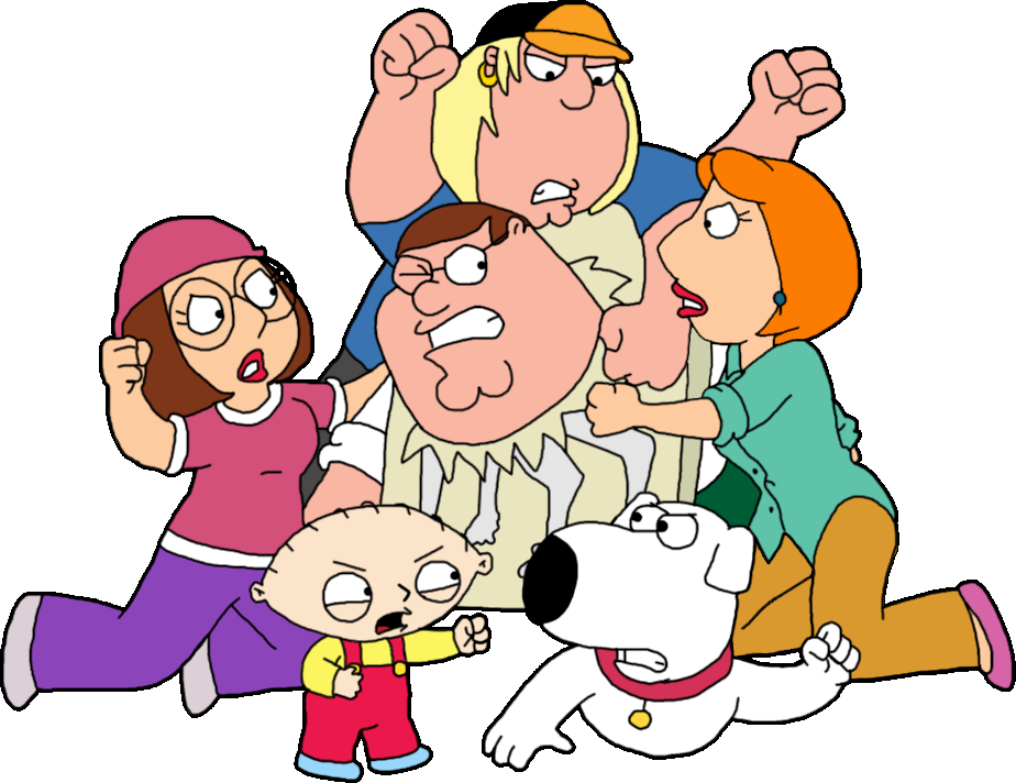 Free Download Griffin Family Clipart Lois Griffin Meg - Family Fighting Clip Art (924x712), Png Download