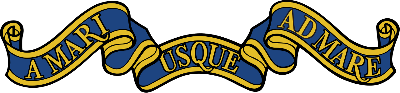 Arms Of Canada A Mari Usque Ad Mare Motto Coat Of Arms - Mari Usque Ad Mare Canada (1280x299), Png Download