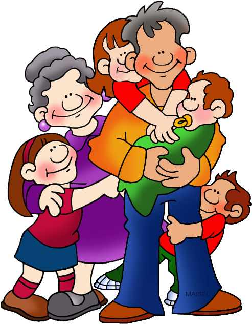 Families Clipart Art - Phillip Martin Clipart Family (540x648), Png Download