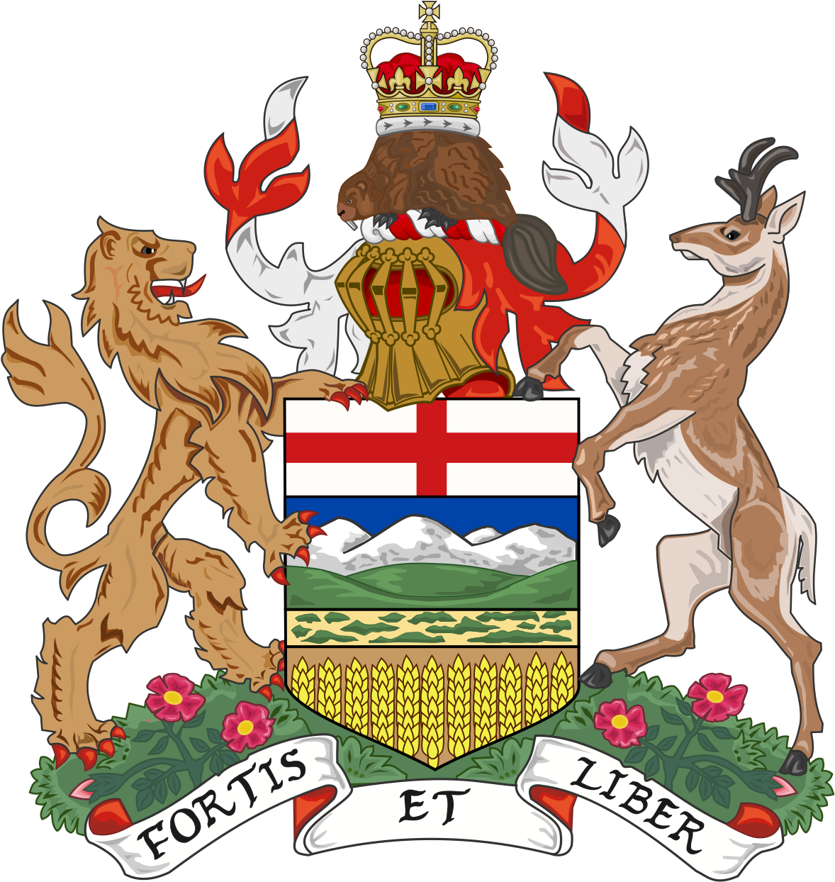 Coat Of Arms Alberta Canada (1200x1266), Png Download