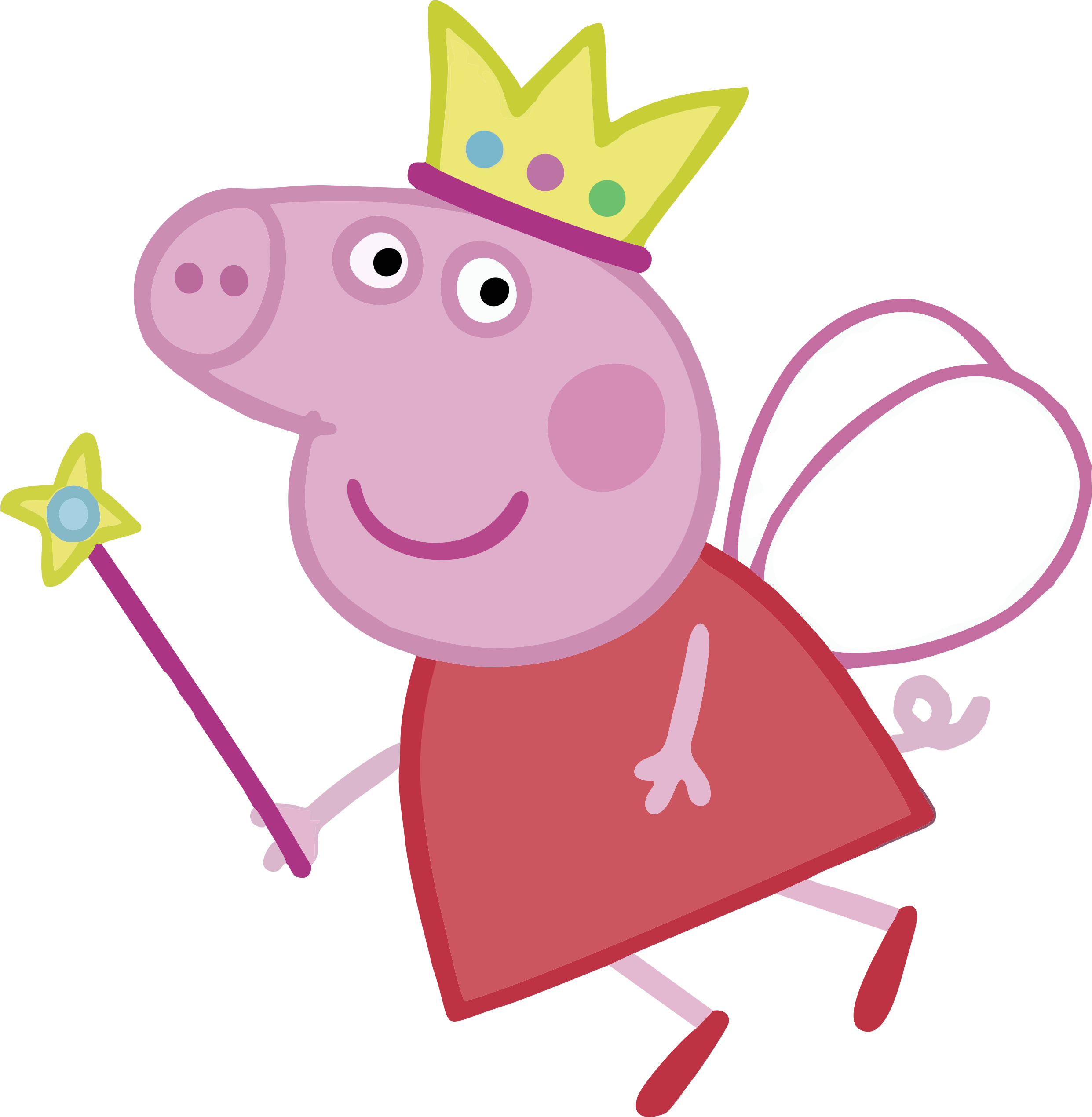 15 Peppa Pig Princess Png For Free Download On Mbtskoudsalg - Peppa Pig With Wings (2483x2540), Png Download