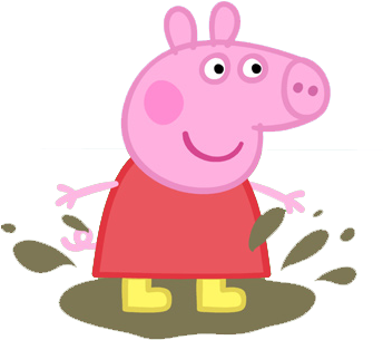 Passatempo Da Ana Imagens - Peppa Pig In Muddy Puddle (359x475), Png Download