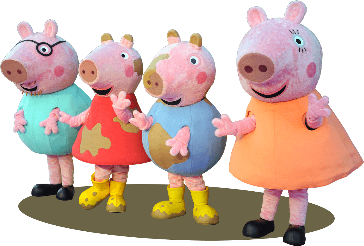 Cartoon Pig Family - South Africa (1216x823), Png Download