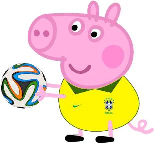 Peppa Pig E A Melhor Pesonagem Do Mundo - Peppa Y George Png (400x300), Png Download