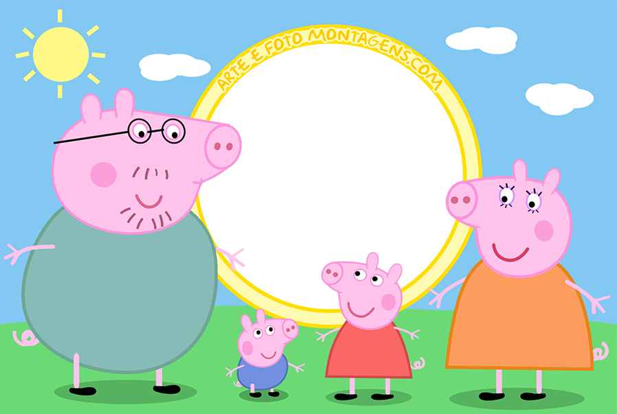 Montagem Para Fotos Peppapig - Peppa Pig (898x603), Png Download