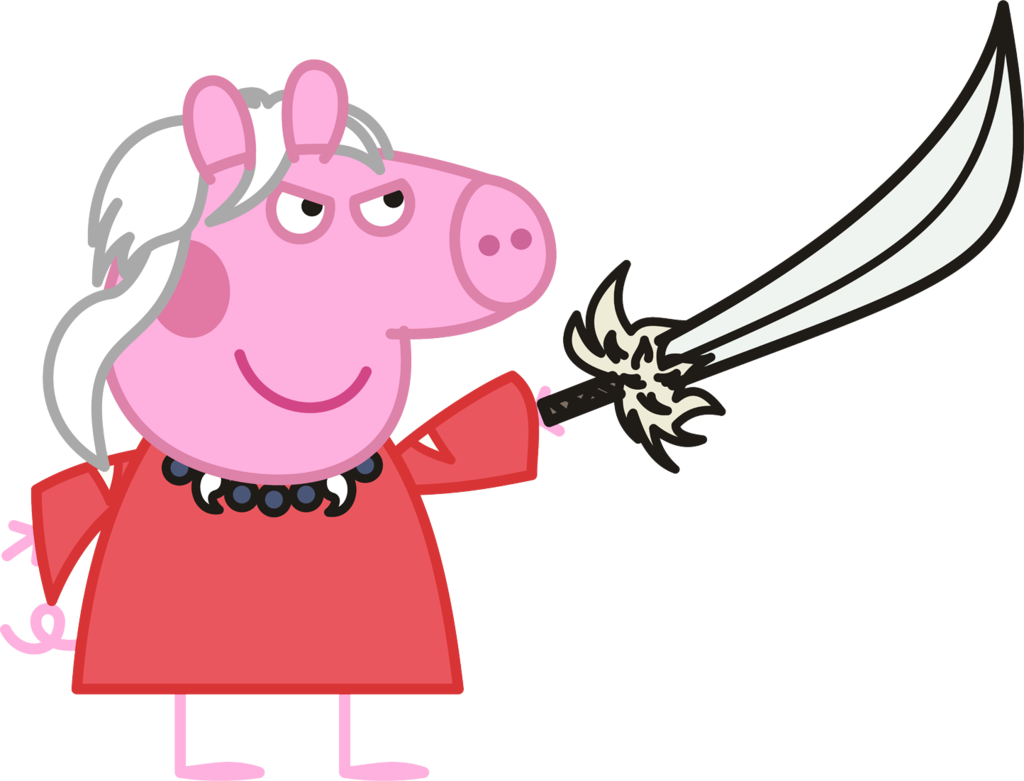 Peppa Pig As Inuyasha By Ncontreras207 - Peppa Pig Deviantart (1024x781), Png Download