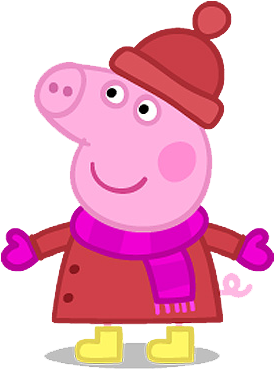 Yükle Cartoon Characters - Peppa Pig - Peppa Christmas Dvd (415x440), Png Download