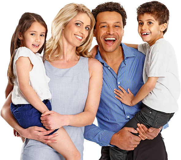 Gainesville Friends & Families - Smiling Family Png (591x523), Png Download