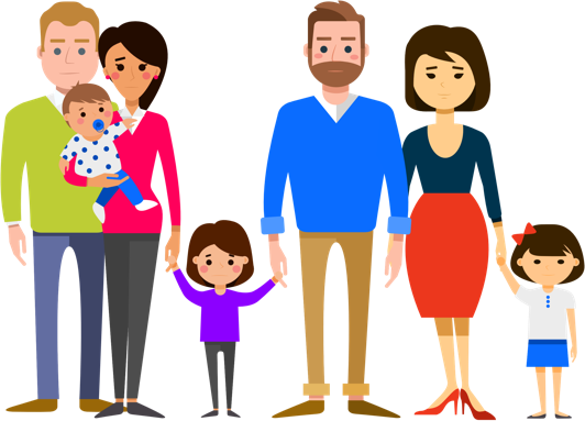 Plan For A Slow Transition - Step Parents Clipart (532x383), Png Download