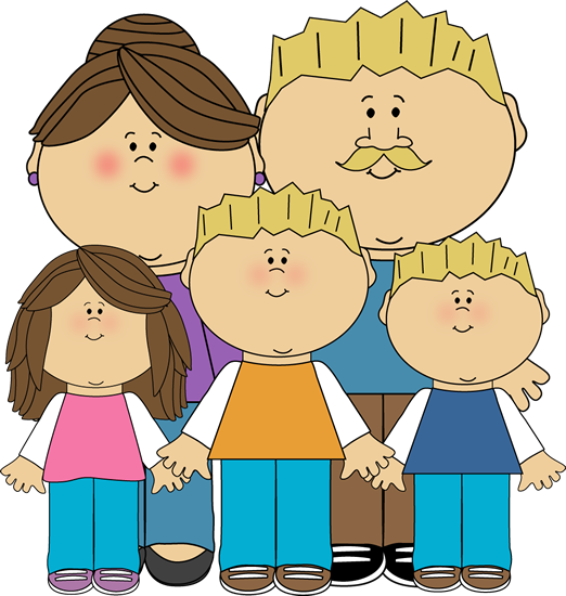 Step Family Clipart - Kids Family Clipart (522x550), Png Download