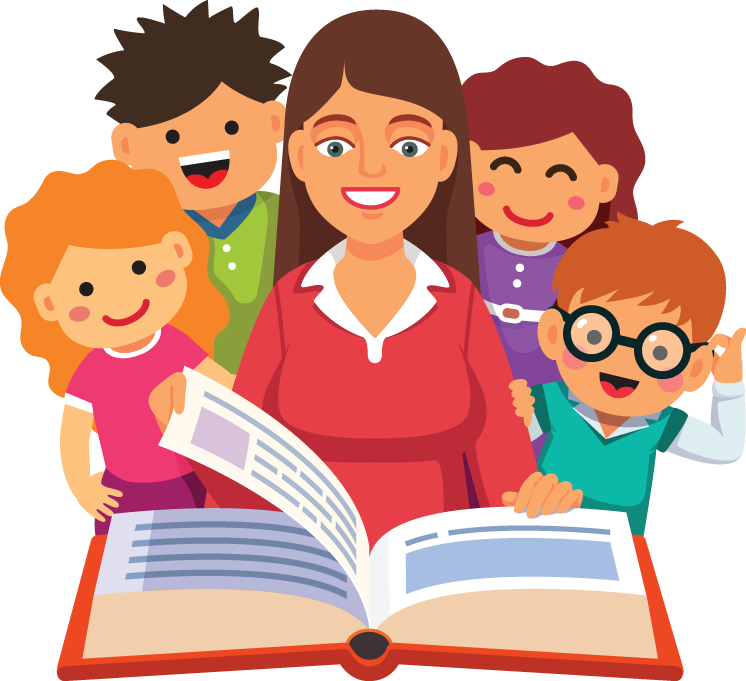 Story Time Cilpart Opulent Design Ideas Activities - Teacher Reading A Book (746x681), Png Download