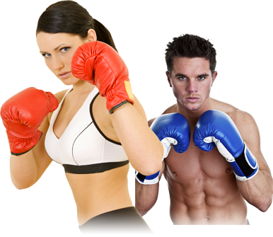 Thai Boxing Adults & Kids Thai-fit Family Classes Available - Imagen De Kick Boxing En Png (386x335), Png Download