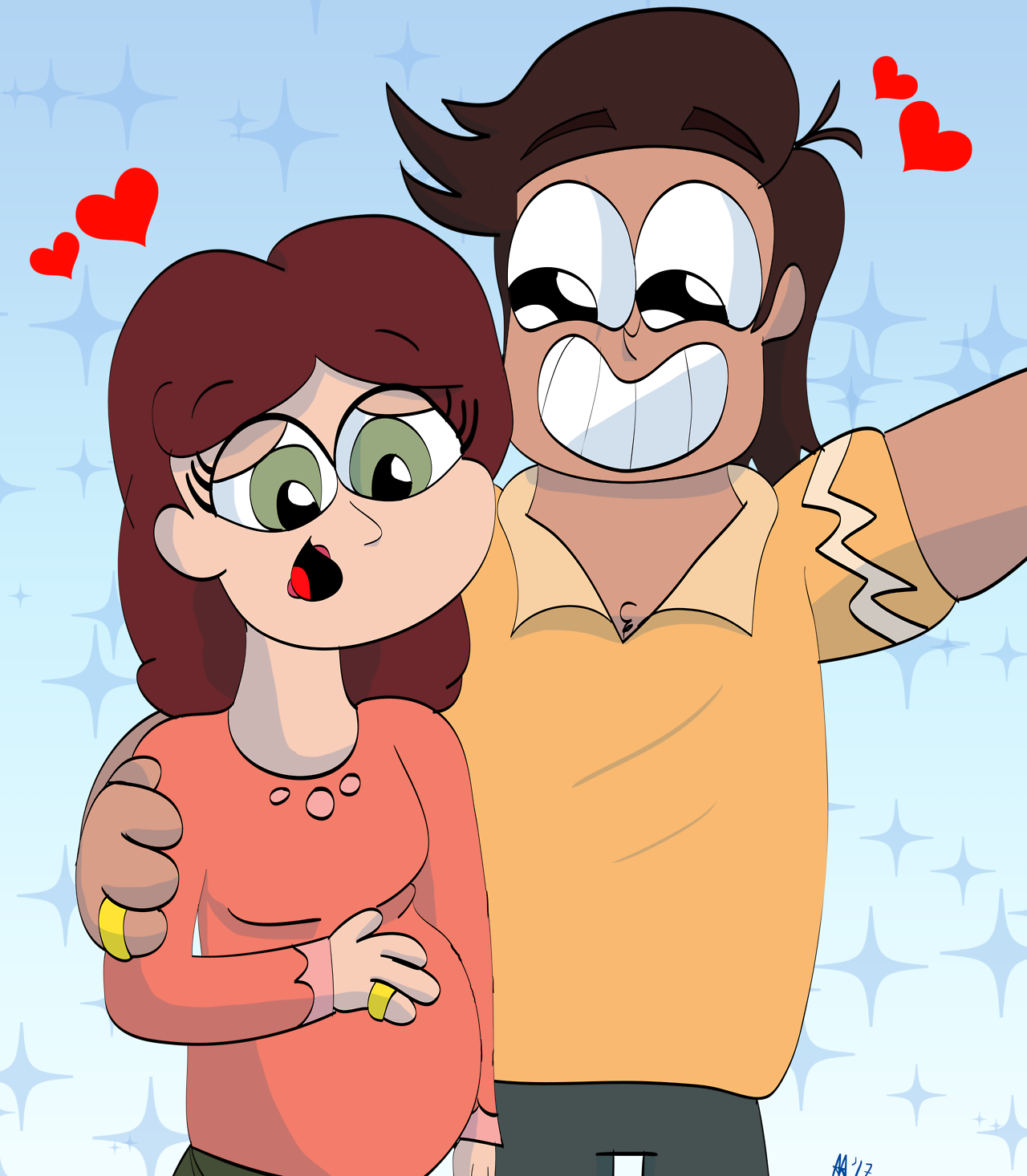 Fanworkart Throwback By /u/tonex18 - Star Vs The Forces Of Evil Angie Pregnant (1280x1466), Png Download