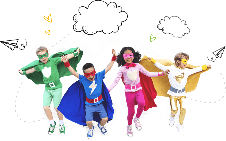 Pre-k Program - Kids Dressed As Superheroes (794x495), Png Download