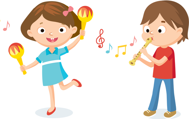 Graphic Library Collection Of Kids Playing High Quality - Children Music Clipart (670x415), Png Download