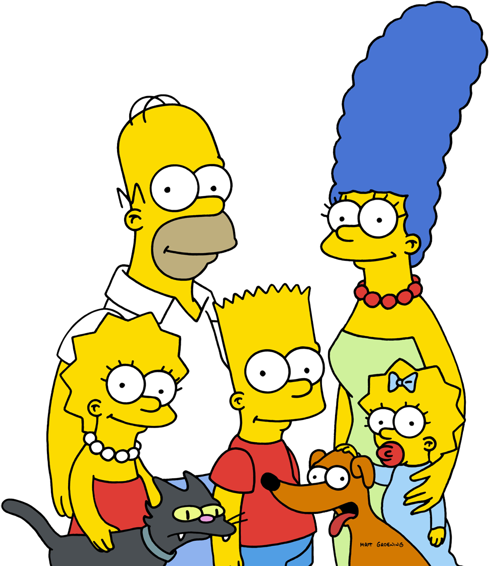 The Simpson Family Is Intended To Represent The Average - Simpson Cartoon (522x554), Png Download