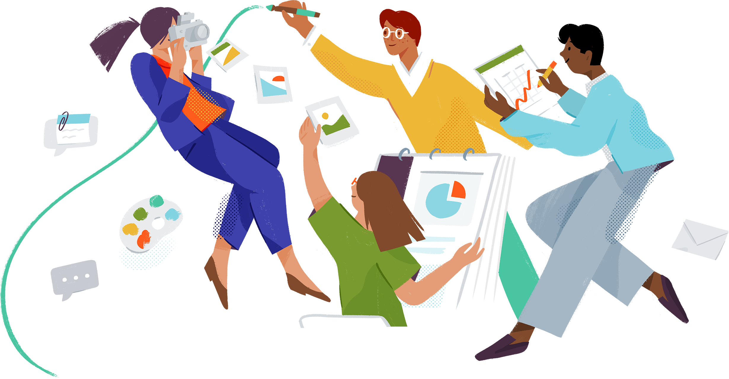 Illustration For Slack By Alice Lee - Illustrations For Tech Companies (2460x1281), Png Download