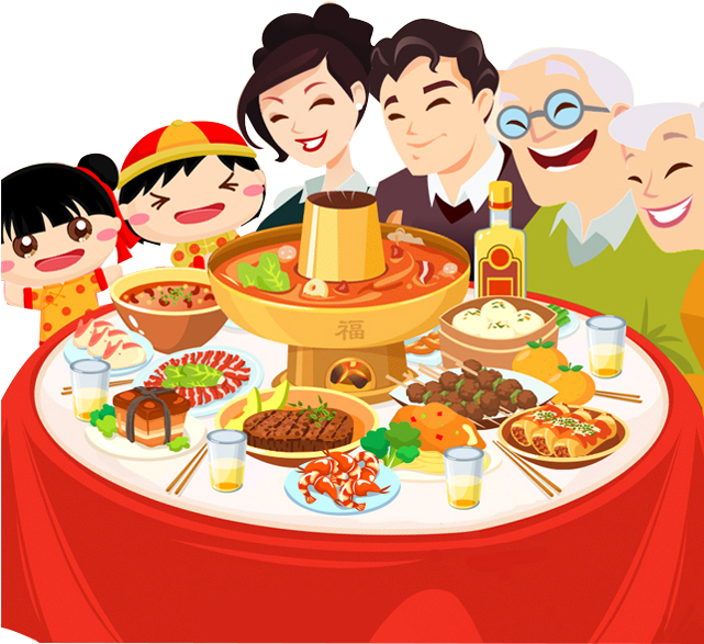 Download Wine Chinese New Year Reunion Dinner Family Food Chinese New Year Family Reunion Png Image With No Background Pngkey Com
