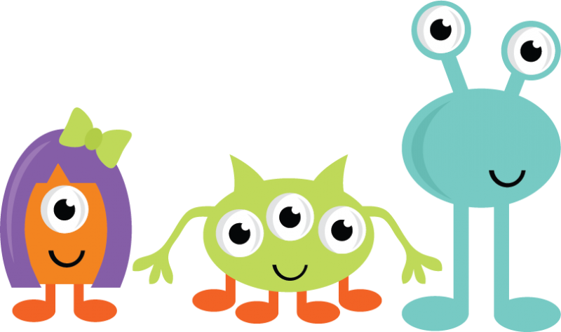 Monster Clipart - Cute Monster Clipart (800x473), Png Download