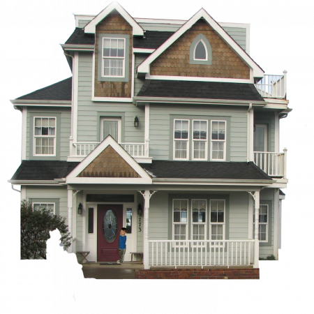 House Front Clipart - House Png No Background (450x450), Png Download