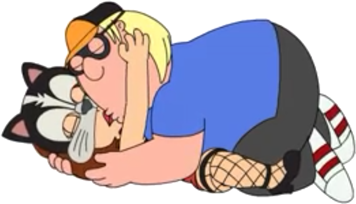 Meg N Chris Kissing - Meg Griffin Slutty Cat (733x449), Png Download