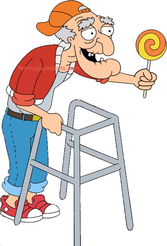 Dj Herbert Lollipop - Family Guy Character Herbert (555x800), Png Download