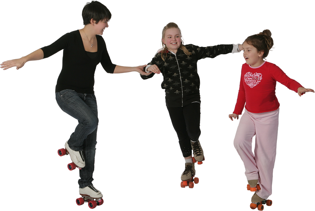 Fun Family Skate Night - Roller Skate Person Png (1200x806), Png Download