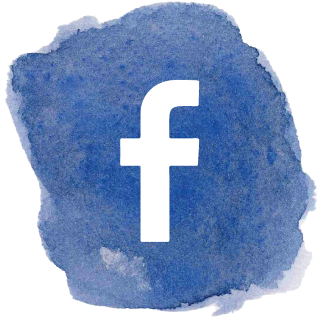 Logo Facebook Facebooklogo Fb F Blue Watercolor Art - Fb Logo Social Media Png (1024x1024), Png Download