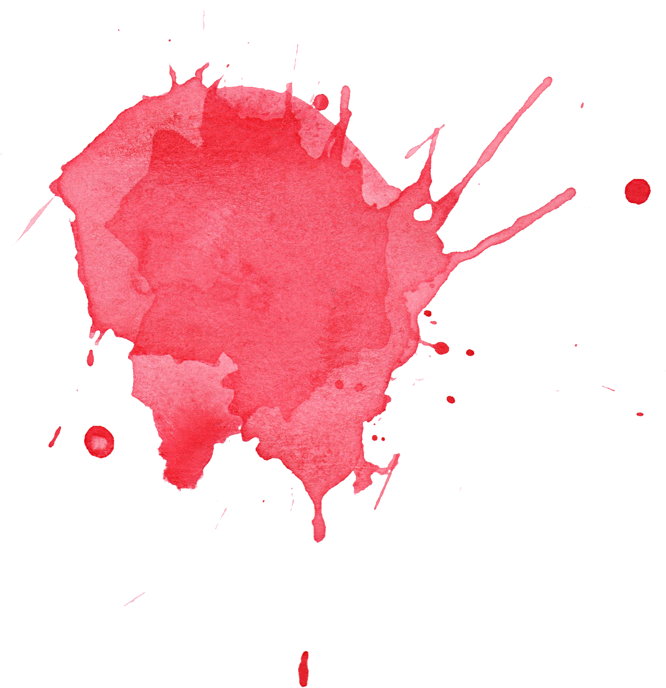 Transparent Youtube Watercolor - Red Watercolour Splash Png (1381x1474), Png Download