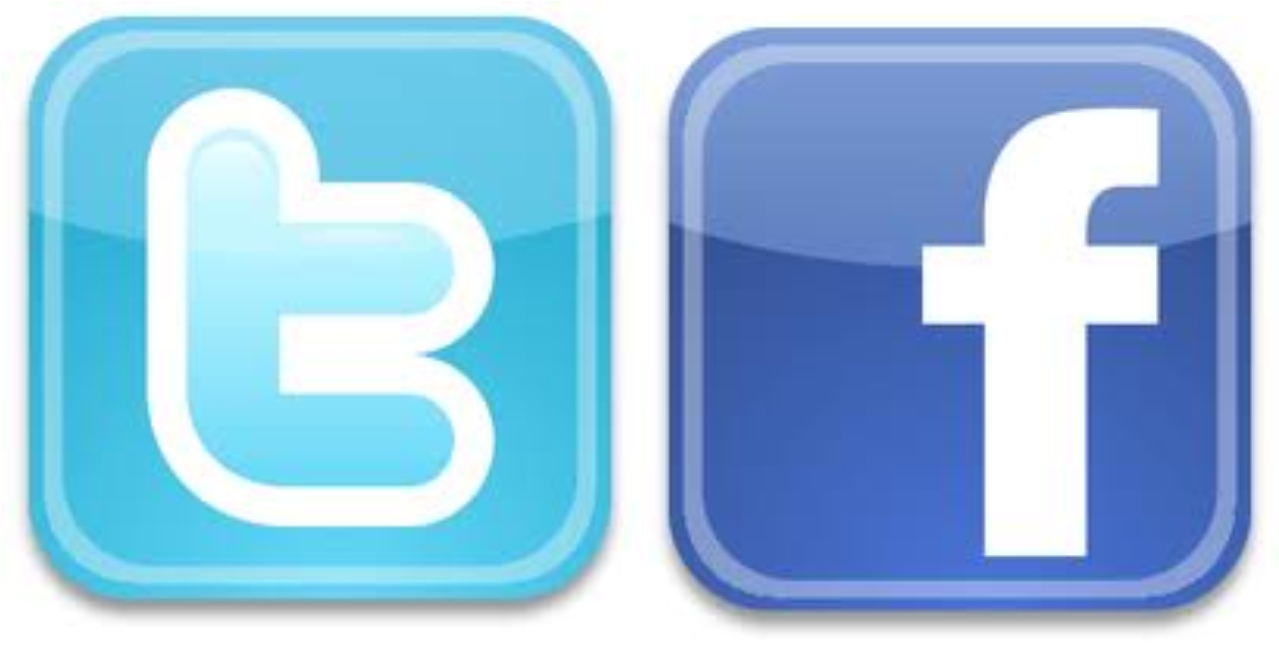 Facebook Twitter Logo Png - Twitter Facebook Logos Png (1800x1200), Png Download