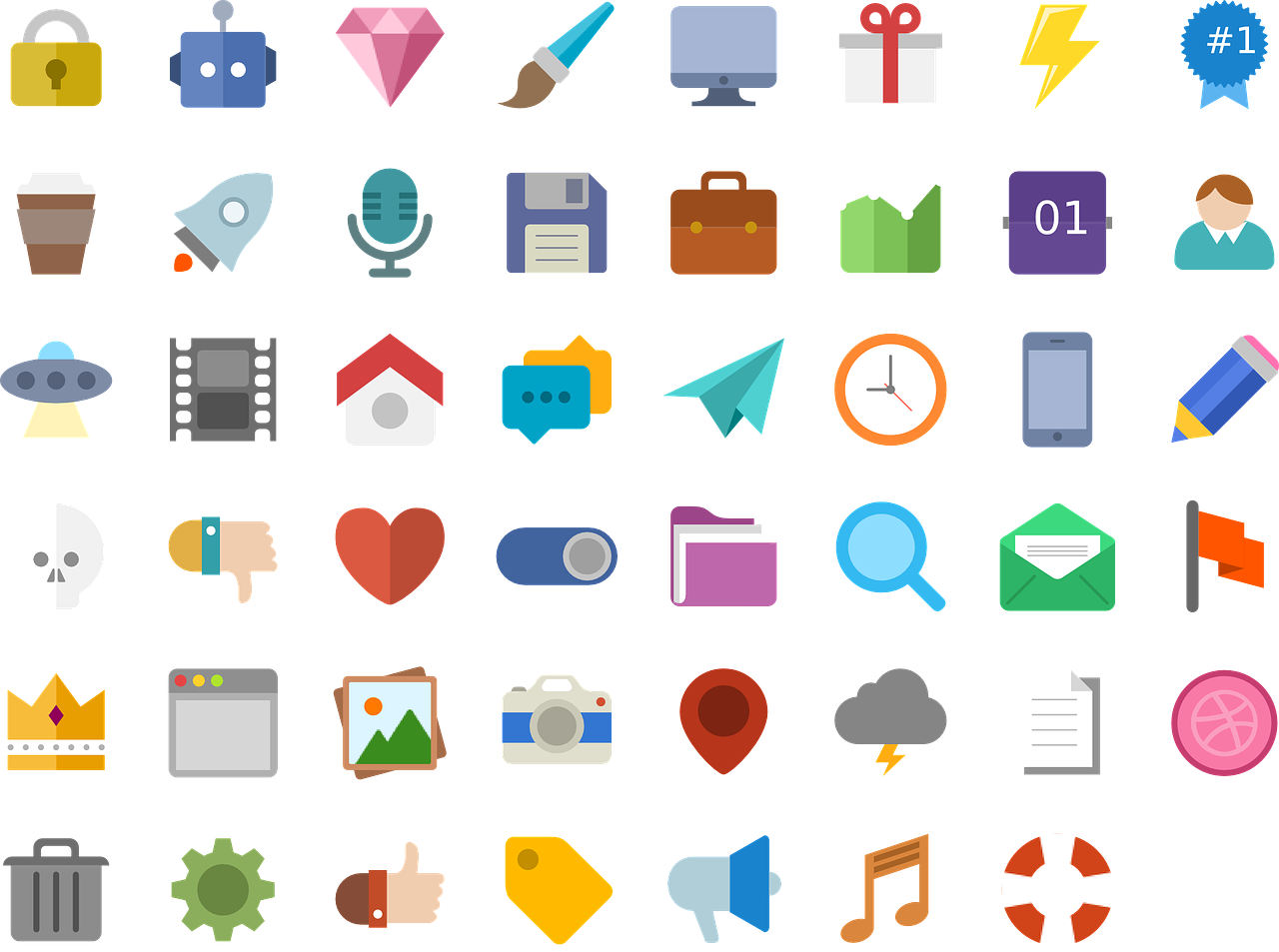 Icons-393805 - Icon Design Trends 2018 (1280x953), Png Download