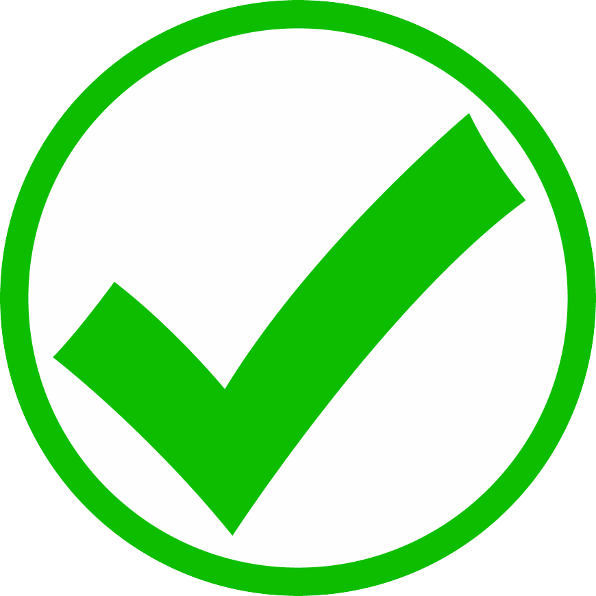 Image Checkmark - Green Circle Check Mark (870x870), Png Download