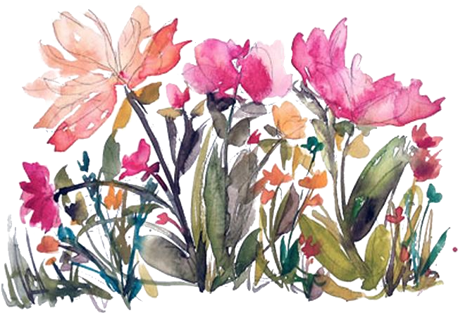 Flowers, Floral, And Watercolor Image - Transparent Floral Watercolor Png (500x391), Png Download
