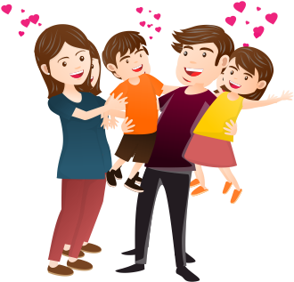 Family - Happy Fathers Day 2018 Hindi (401x401), Png Download