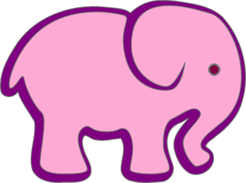 5, Cartoon Elephant Png Icons - Elephant Clip Art (500x373), Png Download