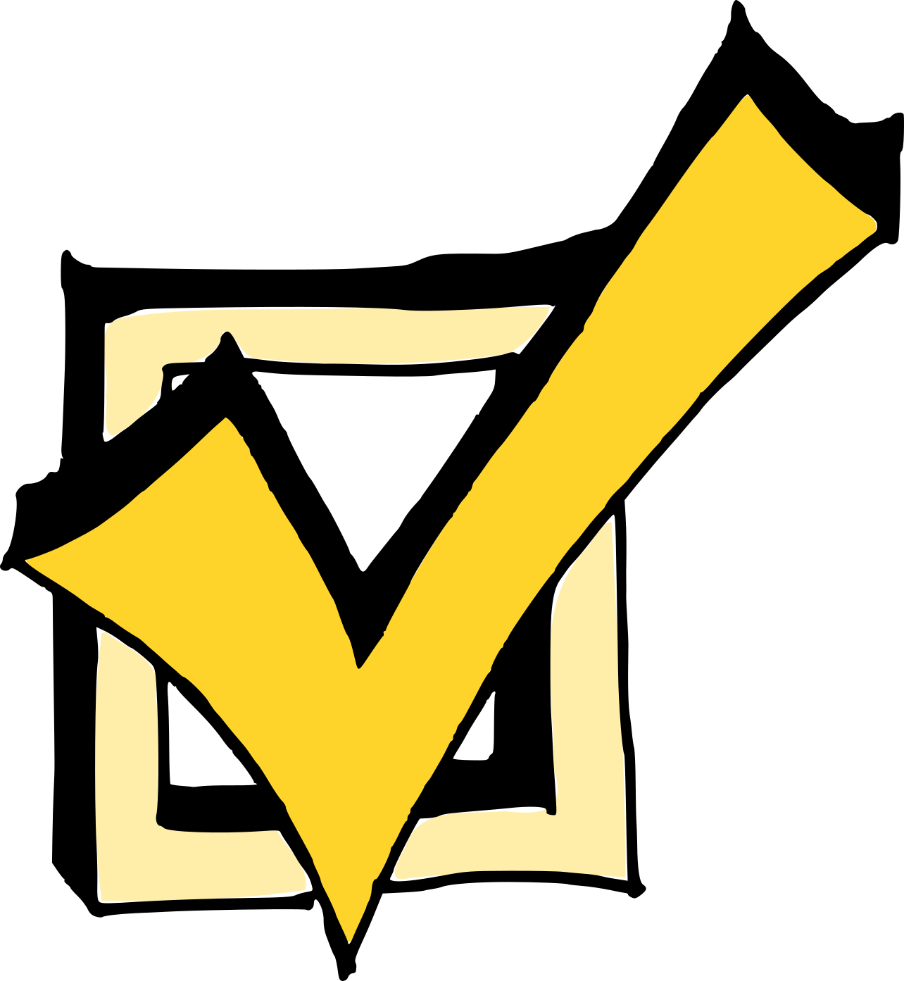 Free Download - Check Mark (1284x1393), Png Download