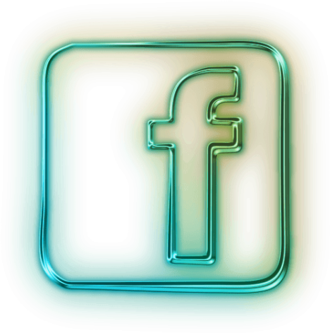 Free Png Glowing Green Neon Icon Social Media Logos - Cool Facebook Logo Png (480x480), Png Download