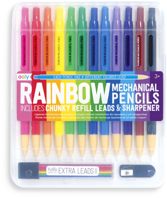 Rainbow Mechanical Colored Pencils - Colored Lead Pencils (800x800), Png Download