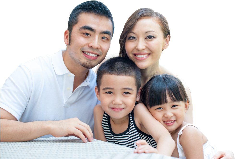 Asian Family - Asian Family Picture Png (991x667), Png Download