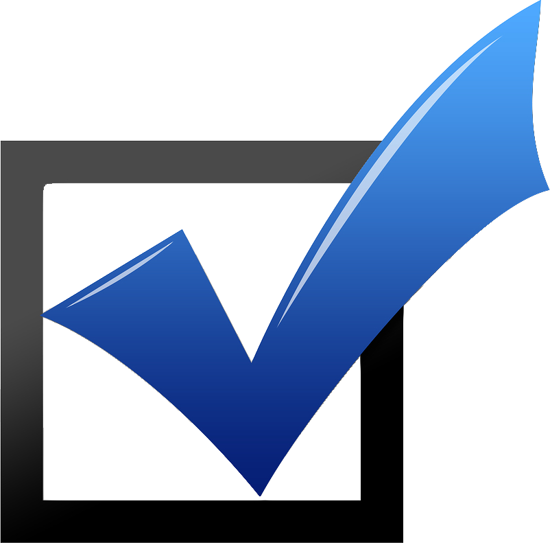 Blue Check Mark Images - Blue Check Mark Box (802x791), Png Download