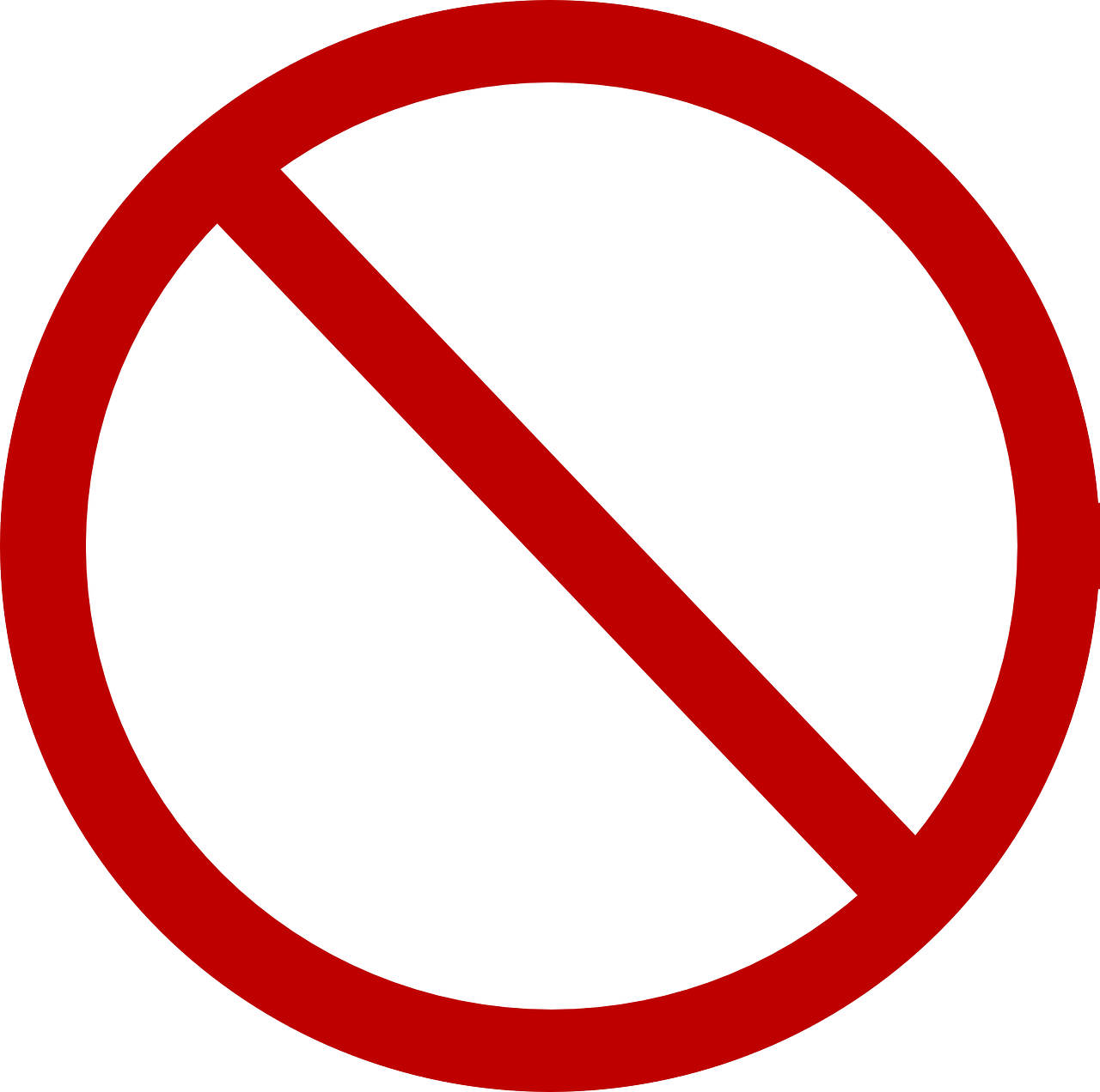 Blank Stop Sign Clipart - Red No Circle Vector (1000x1000), Png Download